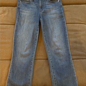 PAIGE Blue Straight Leg Jeans Classic Denim Style